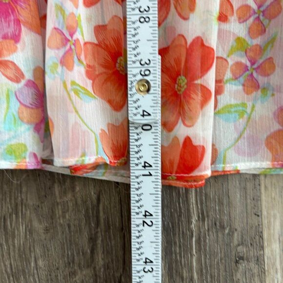 MISA Los Angeles Floral Tiered Maxi Skirt S Boho Smocked Waist Flowy Resort Vaca - Picture 7 of 11